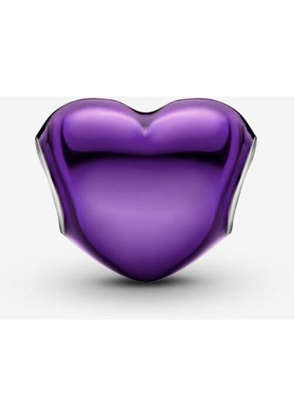 Metalik Mor Kalp Charm fiyatları