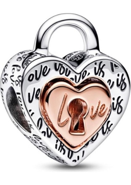 Kırmızı Kalp Taşlı Tavşan Charm