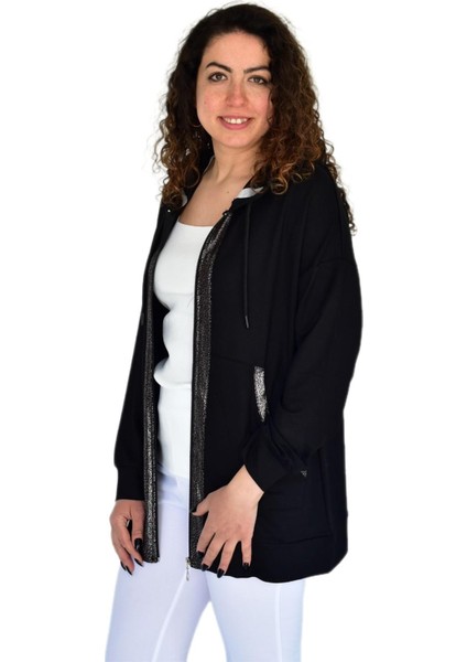 Kadın Spor Kapüşonlu Fermuarlı Hırka BGL-ST04263