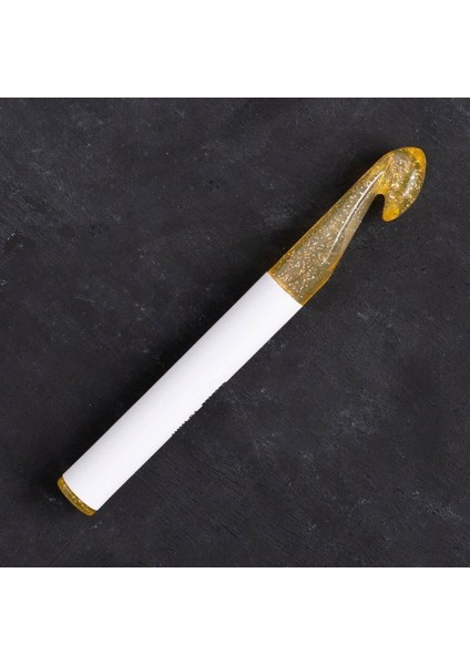Champagner 15mm 15cm Plastik Simli Yün Tığ -