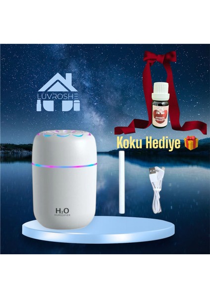 Çiçek Desenli Amber Romantik Koku + Hava Nemlendiricisi