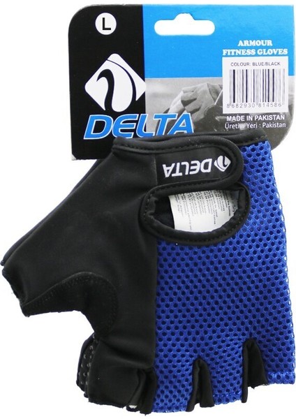 PARMAKSIZ - FİLELİ SPORCU ELDİVENİ MAVİ /SİYAH LARGE (3791)