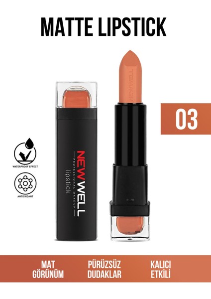 Likit Mat Ruj 03 Kırmızı – Bulaşmaya Dayanıklı, Gün Boyu Kalıcı ve Yoğun Renk Veren Formül fırsatları