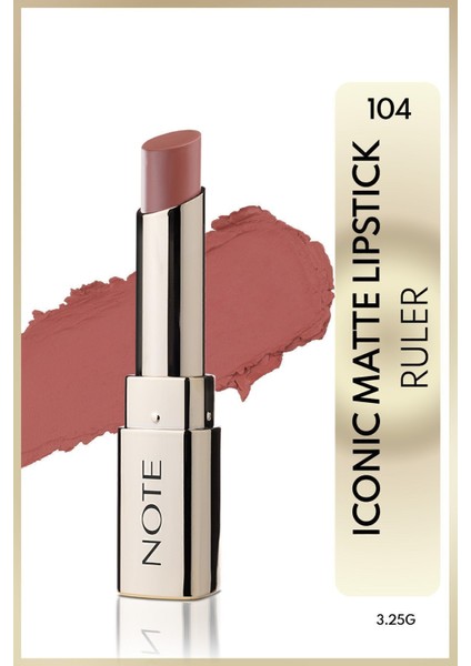 Iconic Matte Lipstick Kalıcı Mat Ruj 104 Ruler - Pembe