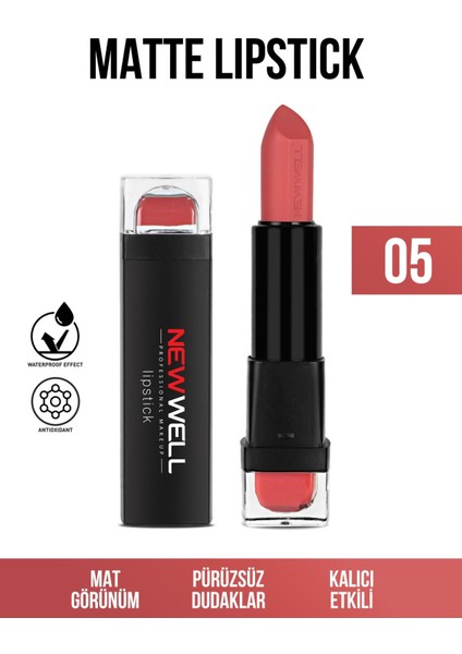 Kırmızı Mat Stick Ruj – Kadife Dokunuşlu, Uzun Süre Kalıcı, Yoğun Renk Etkili, 1 Adet fırsatları