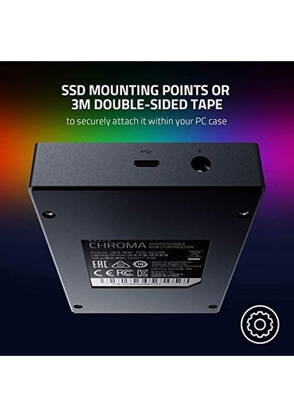 Chroma Adreslenebilir Rbg Denetleyici - Gelişmiş Aydınlatma Özelleştirmesi Için Argb Hub (Evrensel Uyumluluk, 6 Adreslenebilir Rgb Başlığı, Rgb Chroma) Siyah