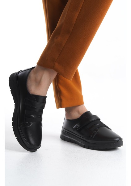 Kadın Önü Lastik Detaylı Cırtlı Tam Kalıp Günlük Ayakkabı Dikişli Comfort Günlük Ayakkabı fiyatları