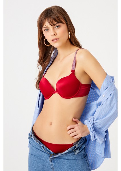 Diva Taşlı Kalın Askı Soft Sütyen Takımı fiyatları