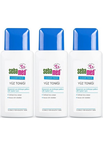 Clear Face Temizleyici Yüz Toniği 150ML (3 Lü Set)