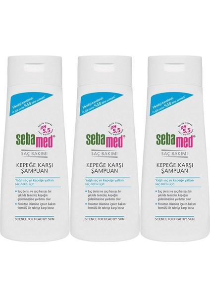 Şampuan 400ML Kepeğe Karşı ve Yağlı Saç Tipleri Için (3 Lü Set)