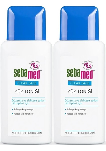Clear Face Temizleyici Yüz Toniği 150ML (2 Li Set)