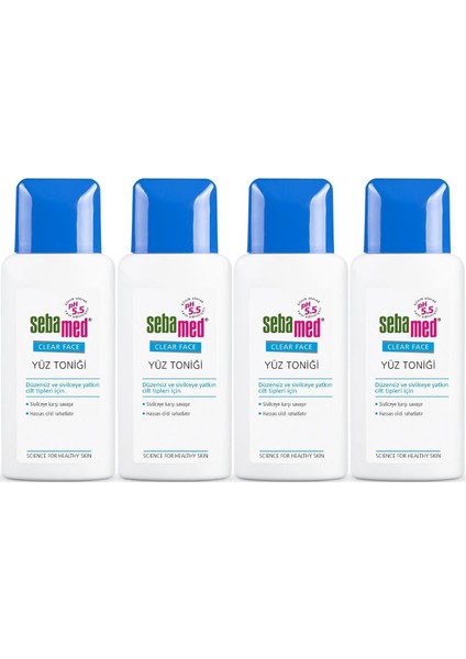 Clear Face Temizleyici Yüz Toniği 150ML (4 Lü Set)