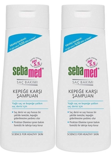 Şampuan 400ML Kepeğe Karşı ve Yağlı Saç Tipleri Için (2 Li Set)
