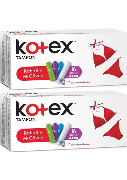 Tampon Süper 32'li Set 2 Paket x 16