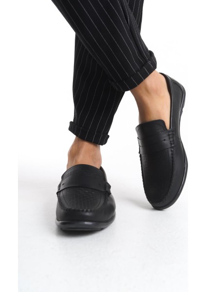 Erkek Deri Loafer Comfort Ayakkabı Dikişli Günlük Ayakkabı