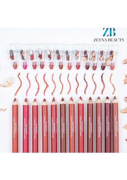 Dudak Kalemi Kalın Jumbo Dudak Kalemi Kalemtraşlı 12'li Set