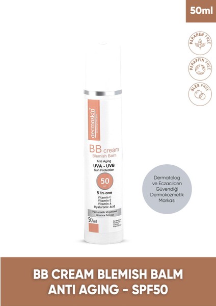 BB Krem SPF 50 - Karma Ciltler İçin C Vitamini ile Zenginleştirilmiş Ton Eşitleyici, 50 ml modelleri