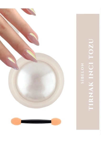 Beyaz Inci Tozu Seti Tırnak Glitter Nail Art Takma Tırnak Fırça Seti Tırnak Tozu