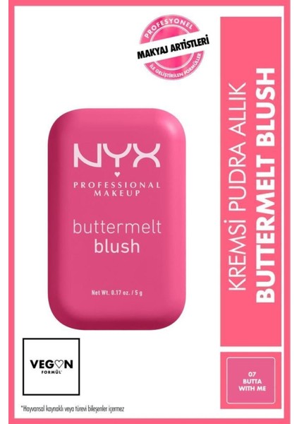 Buttermelt Blush Kremsi Pembe Pudra Allık - 07 Butta With Me