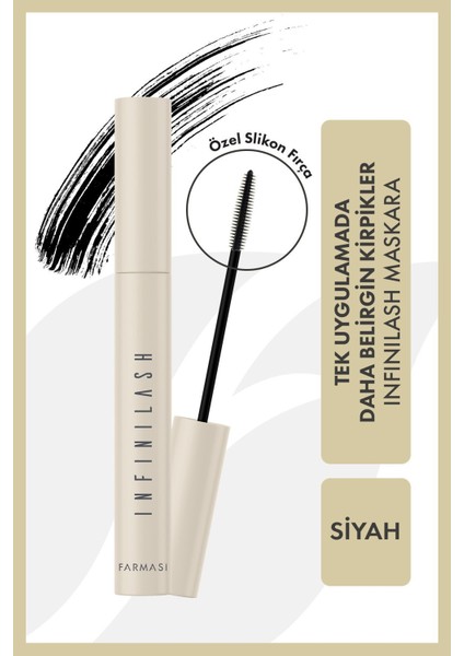 Infinilash Suya ve Tere Dayanıklı Hacim Veren Siyah Maskara 9 ml – Uzun, Belirgin ve Dolgun Kirpikler fiyatları