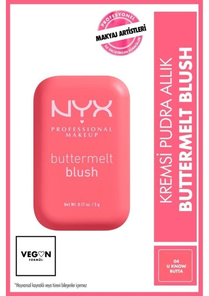 Buttermelt Blush Kremsi Pembe Pudra Allık - 04 U Know Butta