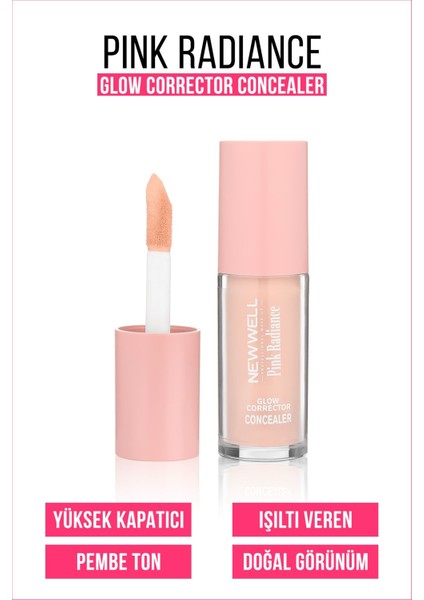 Pink Radiance Glow Corrector Concealer Pembe Işıltılı,parlaklık,düzeltici,kapatıcı 8 gr