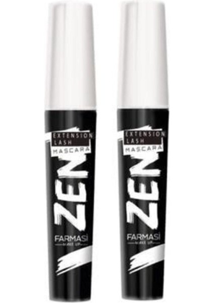 Zen Maskara - Hacim ve Uzatma Özelliği, Yoğun Siyah, Büyük Boy, 2 Adet fiyatları