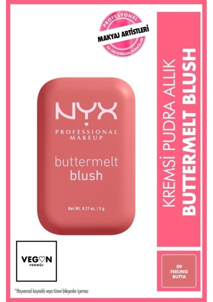 Buttermelt Blush Kremsi Pembe Pudra Allık - 09 Feelin Butta