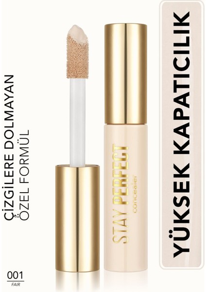 Doğal Bitişli Kapatıcı (Soğuk Alt Ton) - Stay Perfect Concealer - 001 Fair -8682536085441