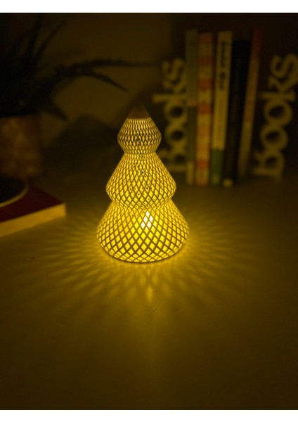 3D Baskı Beyaz Renk Çam Ağacı Şeklinde Mumluk Tekli fırsatları