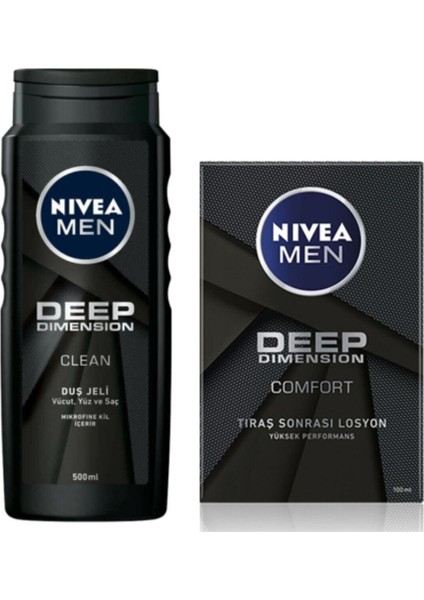 Men Deep Dimension Duş Jeli 500 Ml+ Deep Dimension Tıraş Losyonu 100 ml