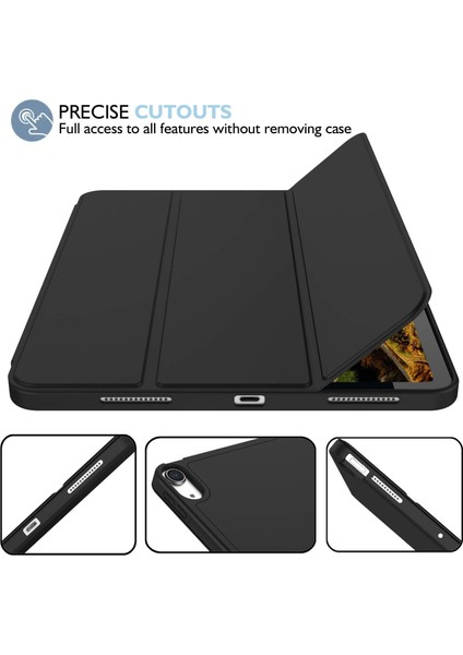 Ipad (A16) 2025 Kalemlikli Uyku Modlu Standlı Auto Wake/sleep, Soft Slim Tpu Smart Tablet Kılıf