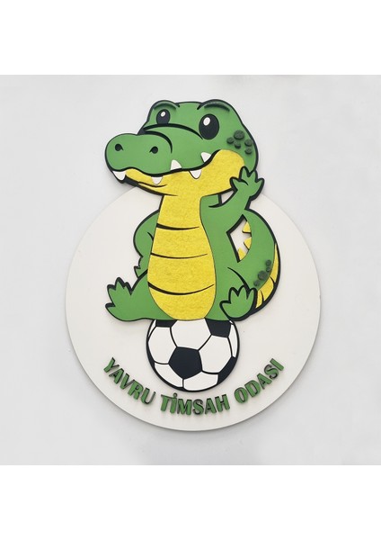 Taraftar Bursaspor Bs Timsah Yeşil Beyaz Çocuk Bebek Yeni Doğan Kapı Duvar Dolap Süsü Hediye