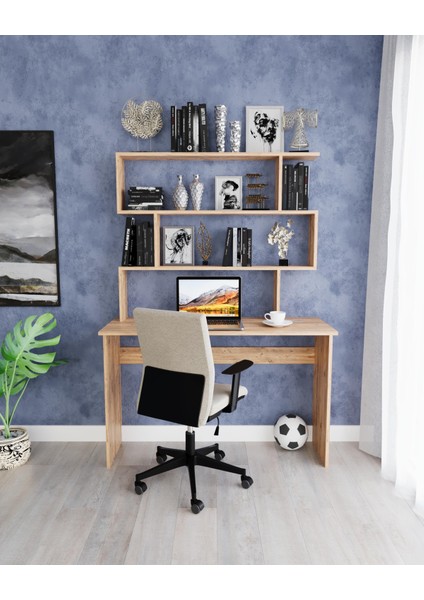 Wood Aria Kitaplıklı Çalışma Masası, Çalışma Masası, Çocuk Çalışma Masası, Bilgisayar Masası, Ofis Masası ,masa