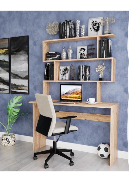 Wood Aria Kitaplıklı Çalışma Masası, Çalışma Masası, Çocuk Çalışma Masası, Bilgisayar Masası, Ofis Masası ,masa