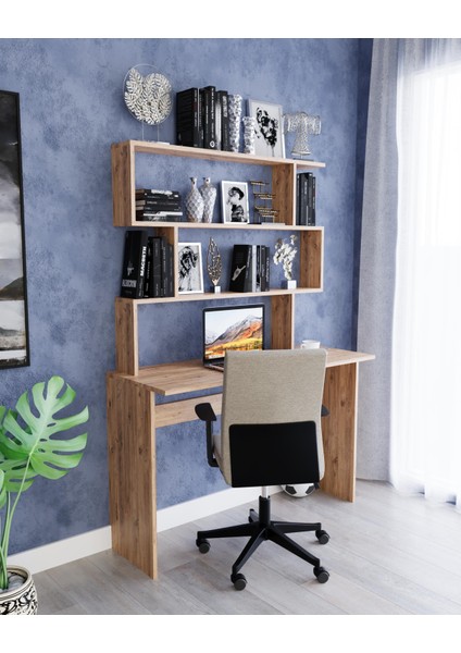 Wood Aria Kitaplıklı Çalışma Masası, Çalışma Masası, Çocuk Çalışma Masası, Bilgisayar Masası, Ofis Masası ,masa