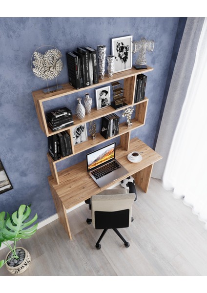 Wood Aria Kitaplıklı Çalışma Masası, Çalışma Masası, Çocuk Çalışma Masası, Bilgisayar Masası, Ofis Masası ,masa