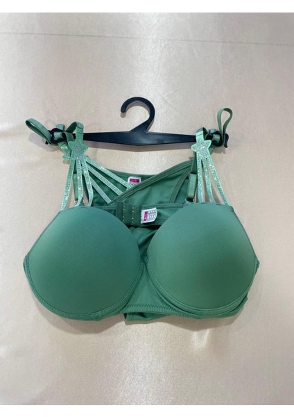 Yıldız Taşlı Yeşil Sütyen Takımı modelleri