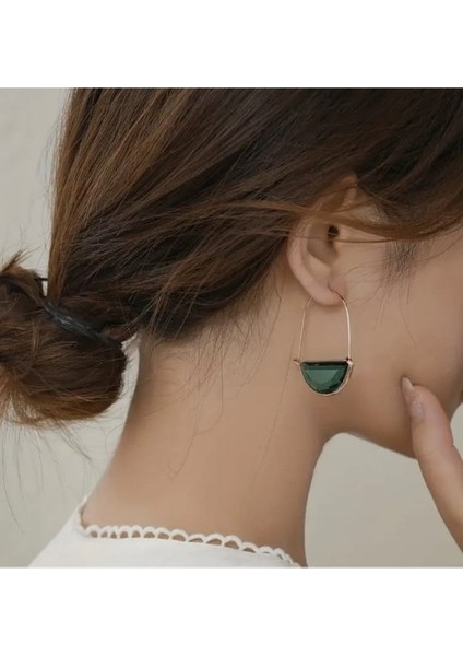 Yeşil Bohem Altın Kaplama Küpe fiyatları