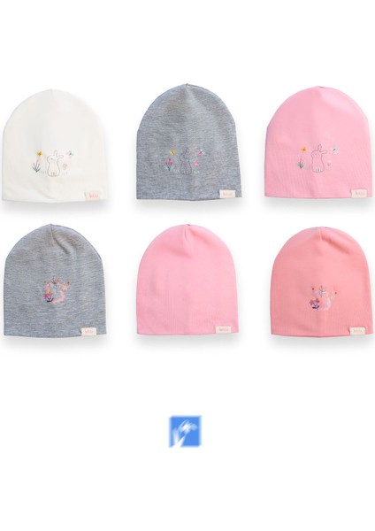 Cotton Çift Kat Kız Bebek Penye Bere ( 0-18 Ay ) modelleri