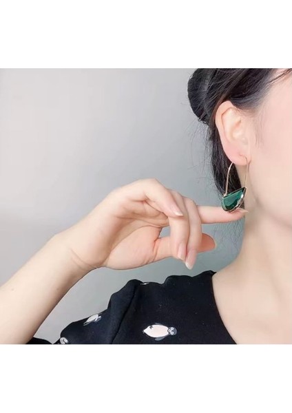 Yeşil Bohem Altın Kaplama Küpe fırsatları