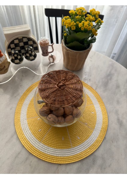 Bambu Kapaklı Cam Fanus Ceviz Renk modelleri