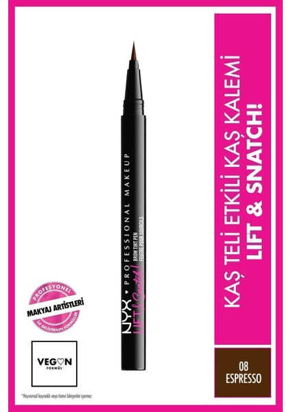 Kahverengi Kaş Kalemi 16 Saat Kalıcı Vegan Formül Uzun Süre Etkili