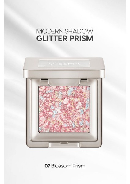 Tekli Toz Göz Farı No.7 Blossom Prism Pembe Ton El Yapımı Glitter Günlük ve Gece Makyajına Uygun