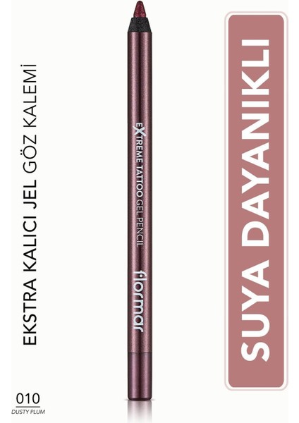 Işıltılı Kalıcı Göz Kalemi (Pembe-Ten) - Extreme Tattoo Gel Pencil - 010 Dusty Plum - 8682536041171