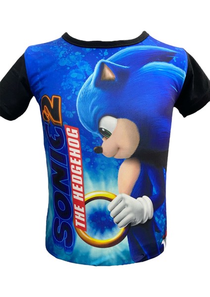 Kirpi Sonic The Hedhegog 2 3D Dijital Baskılı T-Shirt Çocuk Tişört