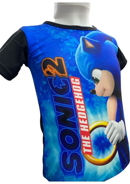 Kirpi Sonic The Hedhegog 2 3D Dijital Baskılı T-Shirt Çocuk Tişört modelleri
