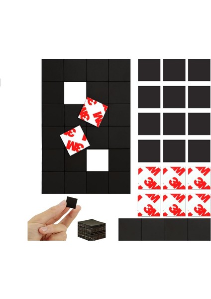 3m Yapışkanlı Dekorasyon Mıknatıs Magnet Dekoratif Buzdolabı Magneti Hediyelik Magnet 1,5 cm x 1,5 cm fiyatları