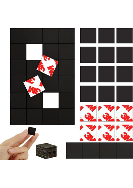 3m Yapışkanlı Dekorasyon Mıknatıs Magnet Dekoratif Buzdolabı Magneti Hediyelik Magnet 1,5 cm x 1,5 cm modelleri