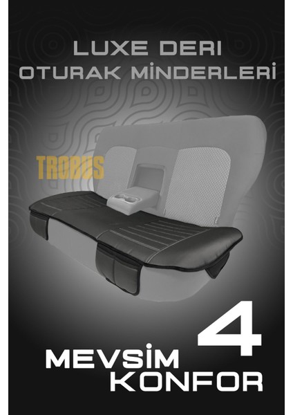 Su Geçirmez Ön Arka Araba Koltuk Minder Deri Bej Oto Koltuk Minderi 3'lü Oturak Örtüsü modelleri